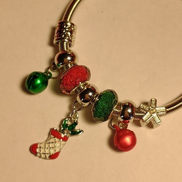 Silver Christmas Charm Bracelet!!! - Picture 2 of 3